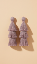 Tassel earrings in petal mauve