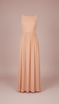 Chiffon maxi dress in peach fizz